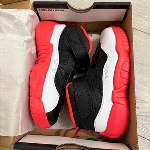 Jordan Kids Black and Red Sneakers